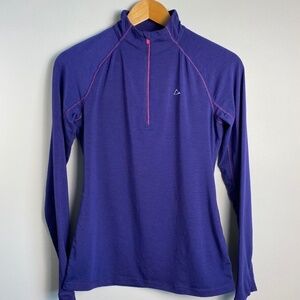Paradox Womens Performance Merino Blend 1/4 Zip Pullover Athletic Top Size Small